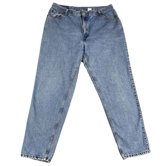 VTG Levis 550 Jeans Womens 18 Relaxed Fit Tapered Leg Light Wash - Picture 1 of 8